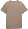 Braunes T-Shirt mit kurzen Ärmeln und Netzdetail am Rücken.