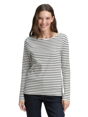 Tom Tailor Striped Boatneck női hosszú ujjú póló