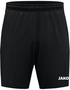 Schwarze Sporthose mit weißem JAKO-Logo am rechten Bein.