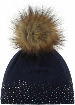 Eisbär Nalin Lux Crystal Glitzersteine Haube mit Pompon