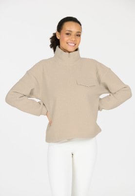 Athlecia Florrie W Sherpa Sweatshirt m.half Zipp langarm