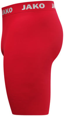 Rote Unterwäsche mit JAKO-Logo auf dem Bund. Rote Unterwäsche mit JAKO-Logo auf dem Bund.