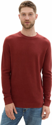 Tom Tailor Structured Crew férfi pulóver