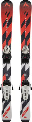 McKinley Team 7 Skier mit schwarzen und orangen Streifen und weißen Bindungen. McKinley Team 7 Skier mit schwarzen und orangen Streifen und weißen Bindungen.