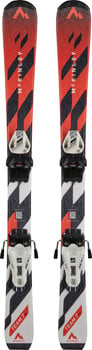 McKinley Team 7 Skier mit schwarzen und orangen Streifen und weißen Bindungen.