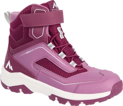 Lila Mädchen-Winterstiefel von McKinley mit AQUABASE-Membran und Klettverschluss. Lila Mädchen-Winterstiefel von McKinley mit AQUABASE-Membran und Klettverschluss.