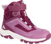 Lila Mädchen-Winterstiefel von McKinley mit AQUABASE-Membran und Klettverschluss.