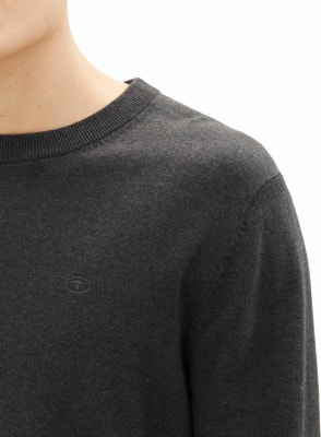 Tom Tailor TOM TAILOR Basic Crew Neck pulóver