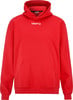 Roter Kapuzenpullover mit Craft-Logo auf der Brust und Kängurutasche.