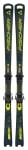 Fischer RC4 SC Ski mit Bindung, dunkelgrau mit gelben Details.