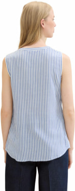 Striped női ujjatlan blúz