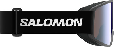 Salomon Skibrille mit schwarzem Band und Markenlogo. Salomon Skibrille mit schwarzem Band und Markenlogo.