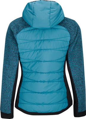 Damenjacke mit Kapuze, gesteppter Vorderteil, Strickärmel. Damenjacke mit Kapuze, gesteppter Vorderteil, Strickärmel.
