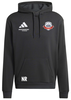 Schwarzer Hoodie mit Adidas-Logo, Sport Union Lassee und Initialen NR.