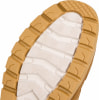 Schuhsohle mit ausgeprägtem Profil und braunem Rand.