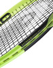 Detail eines Tennisschlägers mit der Aufschrift EXTREME POWERFUL SPIN.