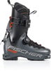 Ein grauer Fischer Travers Skischuh mit orangefarbenen Details und BOA-System.