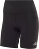 Schwarze Adidas Radlerhose für Damen mit Tasche und Logo.