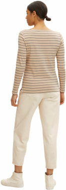 TOM TAILOR Stripe Boat Neck női ing
