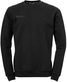 Schwarzes Herren-Langarmshirt mit Kempa-Logo auf der Brust.