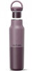 Lila Klean Kanteen Flasche mit abnehmbarem Deckel und Griff.