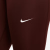 Damen-Leggings von Nike in Dunkelrot mit Logo.