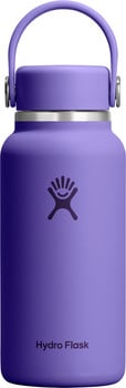 Lila Hydro Flask Flasche mit Griff und Logo.