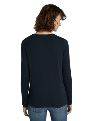 Tom Tailor Basic V-Neck női pulóver