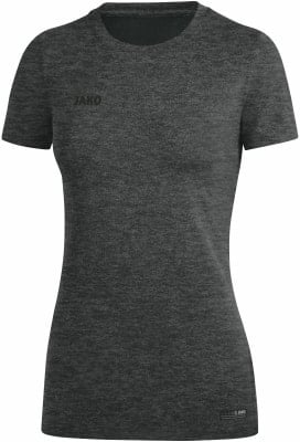 Dunkelgraues Damen-T-Shirt mit kurzen Ärmeln und JAKO-Logo. Dunkelgraues Damen-T-Shirt mit kurzen Ärmeln und JAKO-Logo.