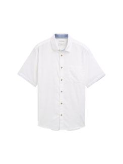TOM TAILOR Cotton Linen rövid ujjú ing