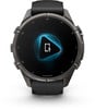 Garmin Smartwatch mit Display, das ein Telefon- und Mikrofonsymbol anzeigt.