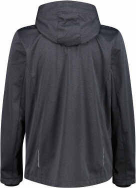Melange Softshelljacke mit Kapuze