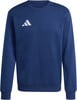Ein dunkelblaues Sweatshirt mit Adidas-Logo auf der Brust und langen Ärmeln.