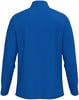 Blaue Herrenjacke mit langen Ärmeln und Stehkragen, von hinten gezeigt.