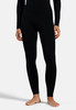 Schwarze Damenleggings mit zartem Muster und langem Ärmel.