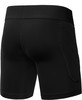 Schwarze Sporthose mit gepolsterten Seiten und elastischem Bund.