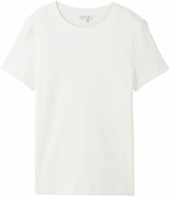 Tom Tailor TOM TAILOR Rib Crew Neck Női póló