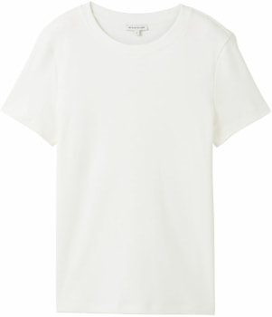 Tom Tailor TOM TAILOR Rib Crew Neck Női póló