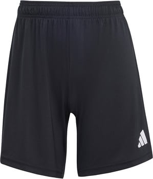Čierne pánske kraťasy Adidas s bielym logom na nohavici.
