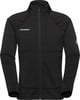 Schwarze Herrenjacke von Mammut mit Reißverschluss und Logo auf der Brust.
