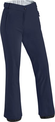 Dunkelblaue Skihose mit verstellbarem Bund und Reißverschlüssen.