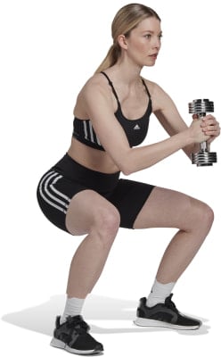 adidas Training Essentials 3-Streifen High-Waisted kurze Tights