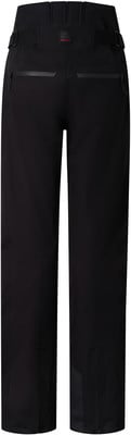 Schwarze Hose mit Gürtel und Reißverschlusstaschen, gerader Schnitt. Schwarze Hose mit Gürtel und Reißverschlusstaschen, gerader Schnitt.