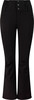 Schwarze Damen-Skihose mit hohem Bund und drei Knöpfen.