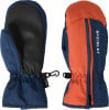 Blaue und orangefarbene Fäustlinge mit schwarzer Handfläche und McKinley-Logo.