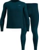 Herren-Thermo-Shirt und Leggings in Dunkelblau mit Odlo-Logo.