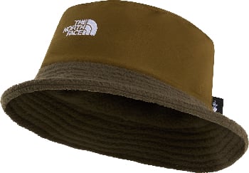 Brauner Wendehut von The North Face mit Logo und Fleece-Rand.