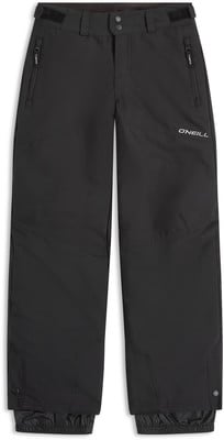 Schwarze Skihose mit O'Neill-Logo und Reißverschluss.