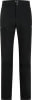 Schwarze Outdoor-Hose mit Markenlogo und seitlicher Tasche.