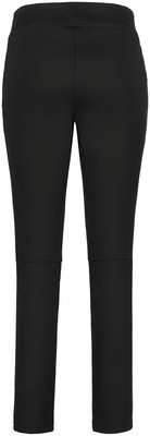 Schwarze Damen-Hose mit hohem Bund und geradem Bein.